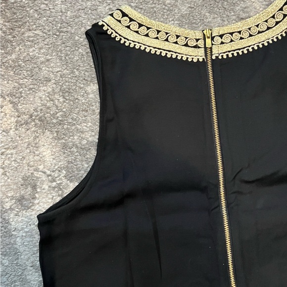 Like new Lilly Pulitzer Carlotta black shift dress with gold stitching details - Picture 5 of 9